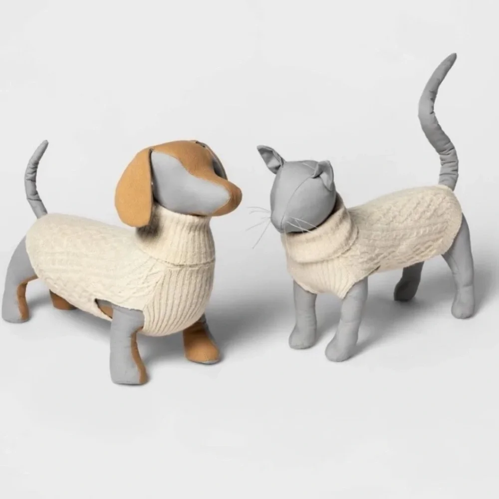 Boots & Barkley Cable Knit Turtleneck Cream Sweater